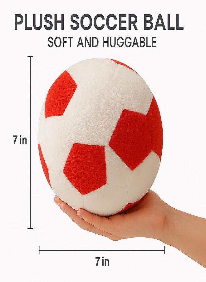 DTR Creation Red & White Soft Ball for Babies | Plush Fabric Baby Toy | Lightweight Indoor Play Toy for Kids | Safe Soft Ball for Toddlers | Ideal Gift for Baby Playtime - Image 4